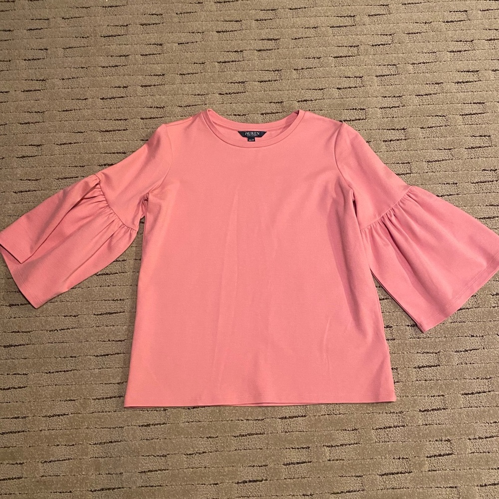 Ralph Lauren pink peplum shirt